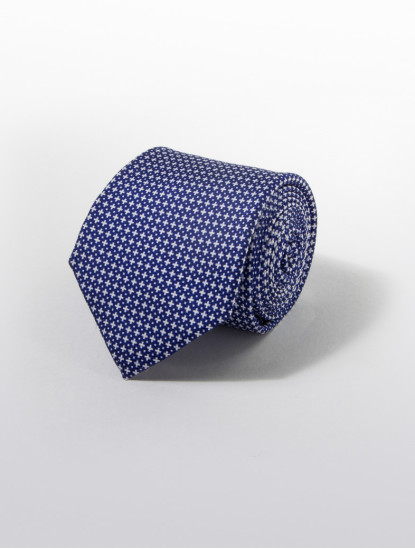 Patrick Hellmann CollectionInk Blue 100% Silk Tieimage1156